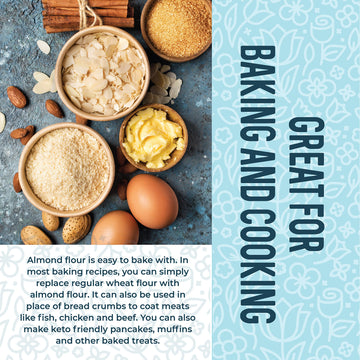 Herbaila Almond Flour, 2Lbs, 32Oz, Blanched Almond Flour, Gluten Free Flour, Keto Bread Flour, Almond Flour, Paleo, Non-Gmo, Vegan.