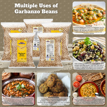 Rani Garbanzo Beans (Kabuli Chana) 128Oz (8Lbs) 3.63Kg X Pack Of 5 (Total Of 40Lbs) Bulk ~ All Natural | Vegan | Gluten Friendly