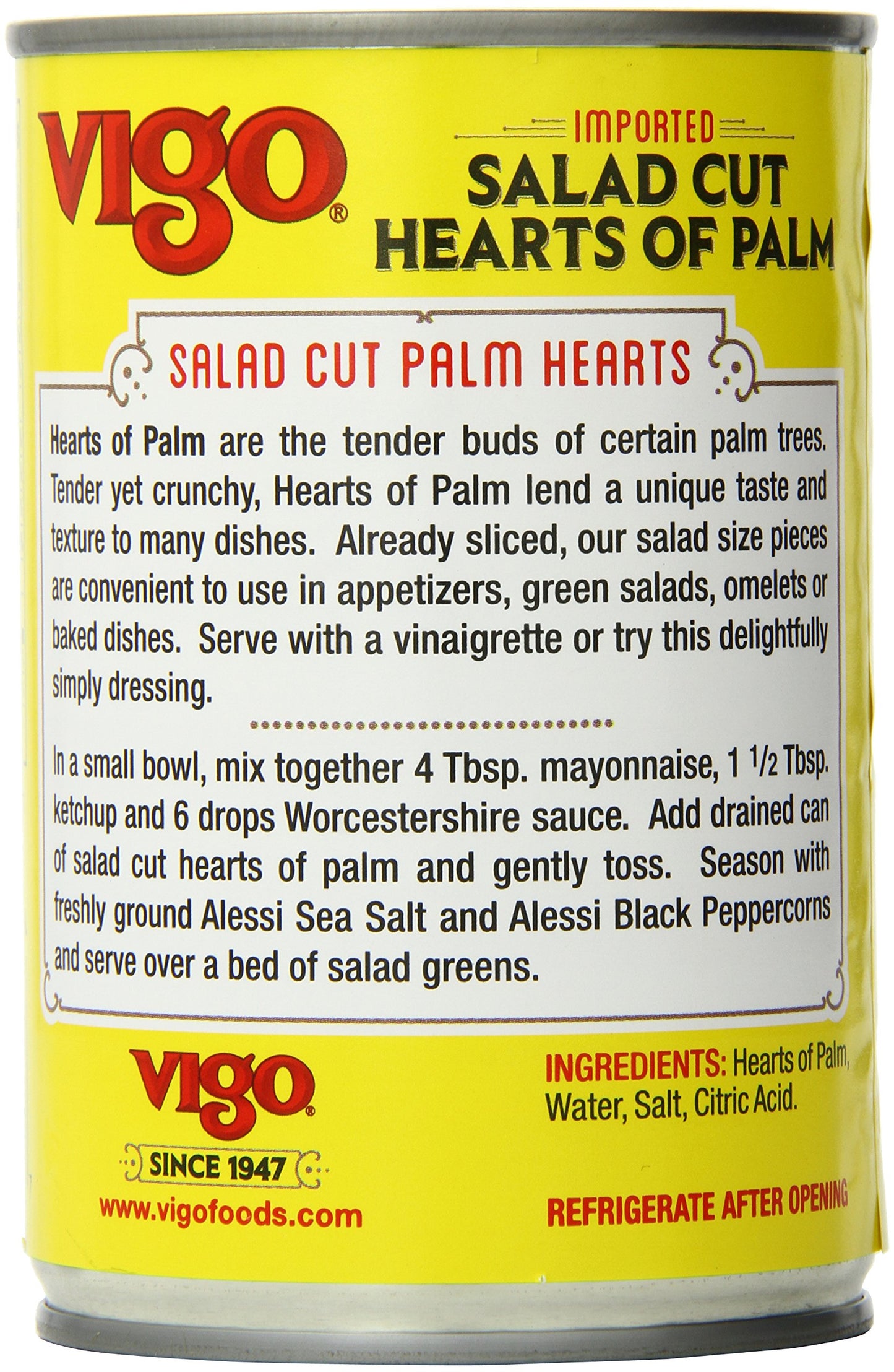 Vigo Salad Cut Palm Hearts, 14 Ounce (Pack Of 12)