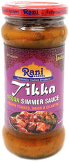 Rani Tikka Vegan Simmer Sauce, Creamy Tomato & Onion, 14oz Glass Jar, All Natural, Vegan, Gluten Free, Non-GMO
