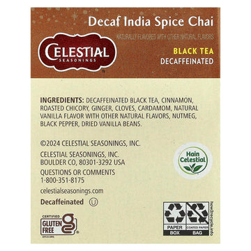 Celestial Seasonings Chai,Original,India Decaf, 20 Bag