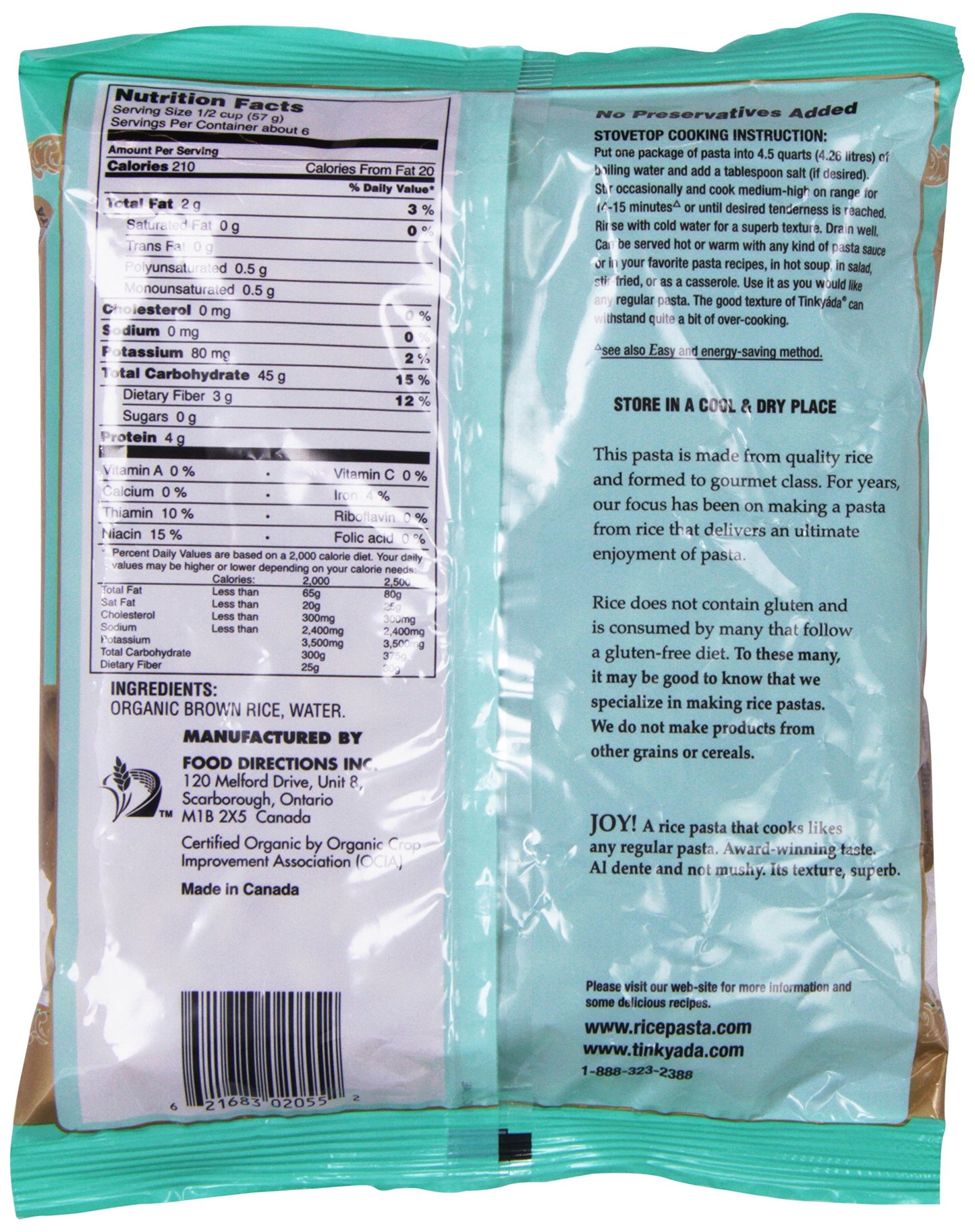 Tinkyada Organic Elbows Brown Rice Pasta ( 12x12 OZ)12