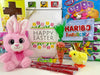 Happy Easter Gift Box Bundle, 20 Items with Chocolate Cross, Gummies, Assorted Candies, and More, Beautiful Easter Basket Greeti