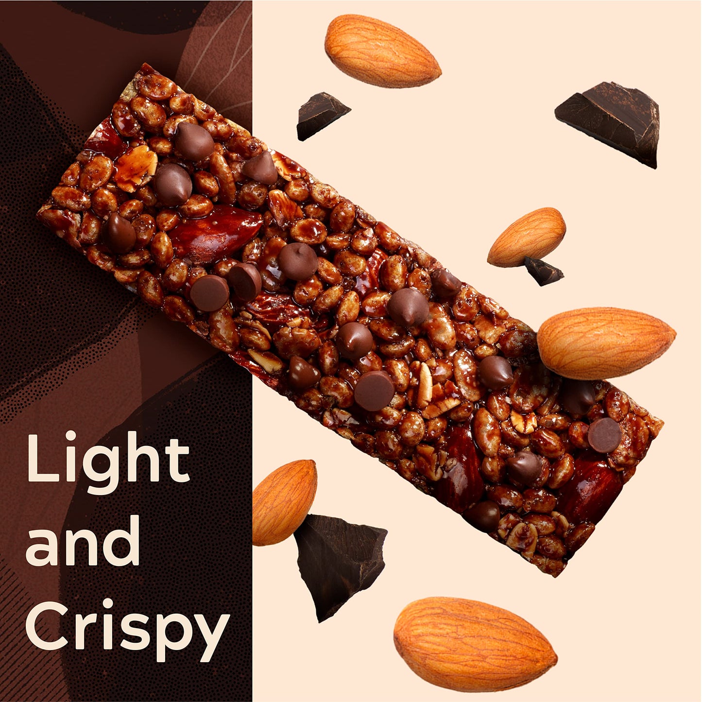 Simply Protein - Dark Chocolate Almond Crispy Bars - Plant Based Protein Bars - Low Carb Low Sugar High Fiber - 13g Protein 2g Sugar 7g Fiber - Vegan Gluten Free Non GMO Kosher - 32 Bars