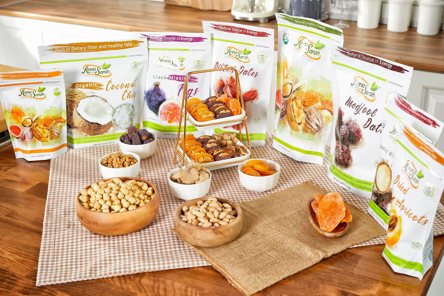 Anna And Sarah Almonds In Shell, Raw, Natural, Whole, Jumbo California Almonds, In Resealable Bag, 2 Lbs