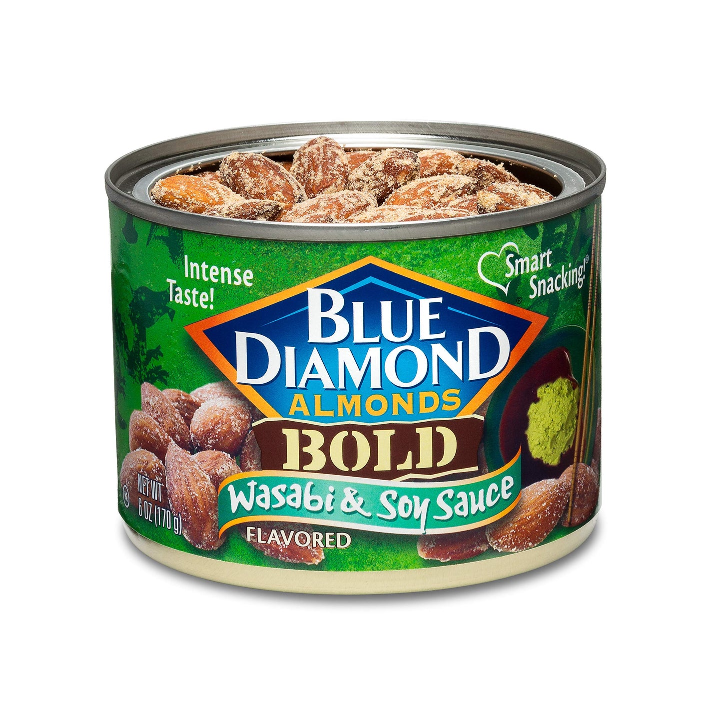 Blue Diamond Almonds, Bold Wasabi & Soy Sauce, 6 Ounce (Pack of 6)
