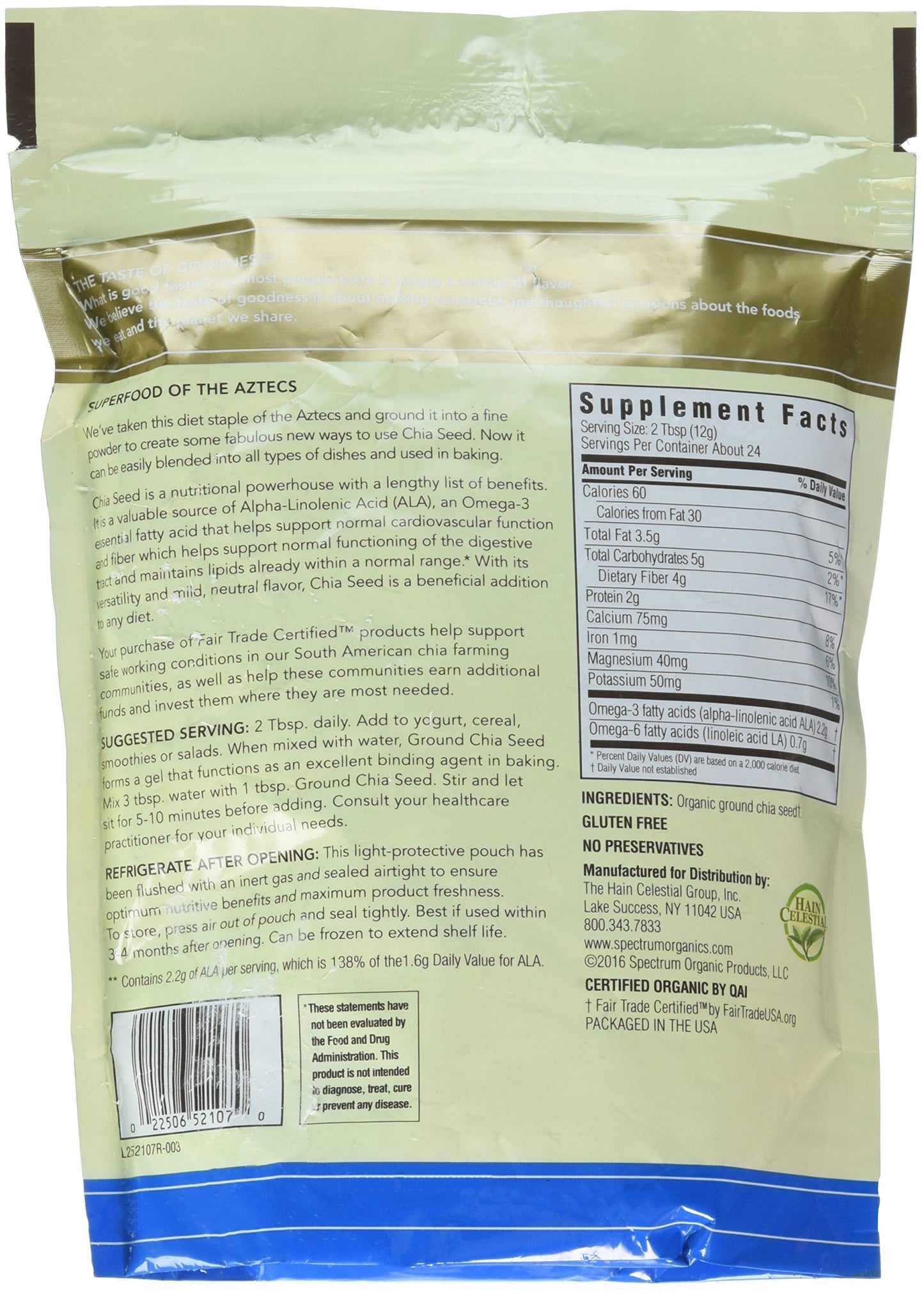 Og2 Chia Seed Ground ( 1 X 10 Oz   )