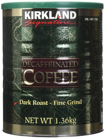 Kirkland Signature 100% Colombian Dark Roast Decaffeinated Ground Coffee - 1.36Kg