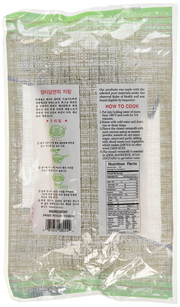 Assi, Packs Glass Noodles Korean Vermicelli Dangmyun Sweet Potato Starch 12 S, 0.8466 Ounce, (Pack Of 2)