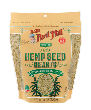 Bob'S Red Mill Hemp Seed Hearts - 8 Ounce (Pack Of 1), Raw And Shelled, 10G Plant Based Protein, Non Gmo, Vegan, Keto, Paleo, Gluten Free