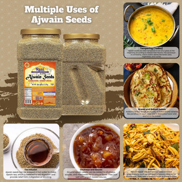 Rani Ajwain Seeds (Carom) Whole Spice - 5lbs (80oz) Bulk PET Jar, All Natural, Vegan, Gluten Friendly, NON-GMO, Kosher