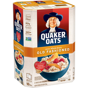 Quaker oats, old fashioned, 2 5 lb. bags, 100+ servings 10-lb