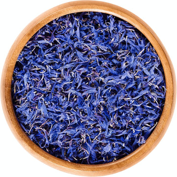 Scash Blue Cornflower Petals - Blue Flowers Dried And Grown Culinary-Grade - Herbal Flower Buds For For Tea Blends & Decoration