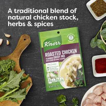Knorr Gravy Mix Roasted Chicken Gravy, 1.2 oz, Pack of 24, No Artificial Flavors, No Added MSG