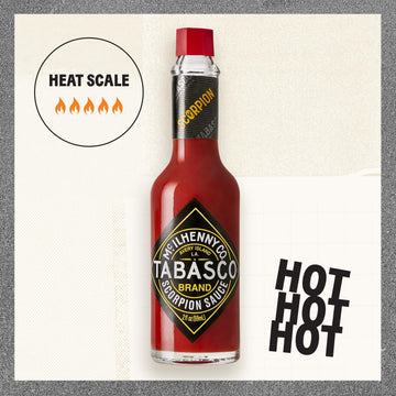 TABASCO Brand Scorpion Sauce, Fiery & Intense Hot Sauce, Glass Bottle, Bold & Hot, Scorpion Pepper, Guava & Pineapple Blend, Gre