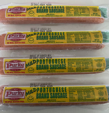 Purity Portuguese Sausage - Mild 10Oz/Ea 8 Pack