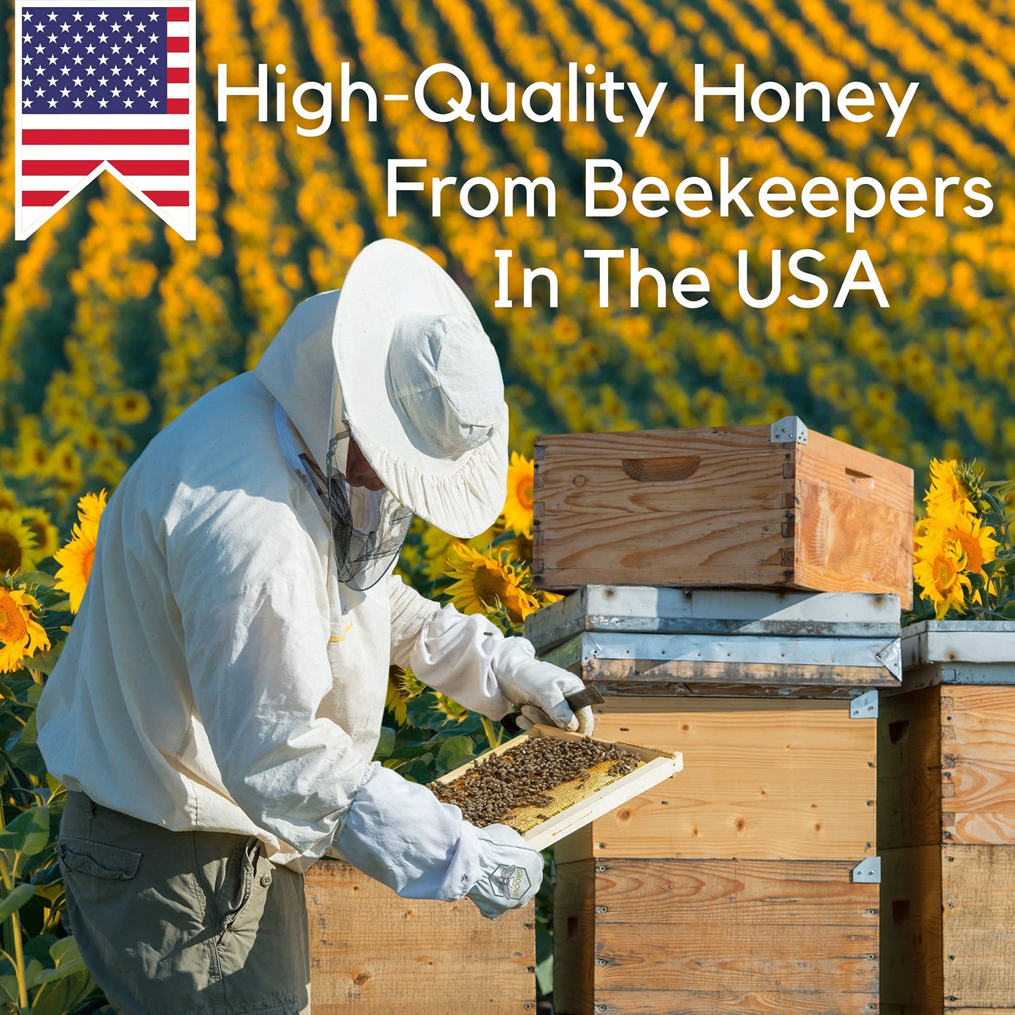 Wildflower Honey Sticks For Tea, Travel & Snacks - Premium Grade Pure Honey Packets Are Farm Fresh From Us Beekeepers - Each Hon