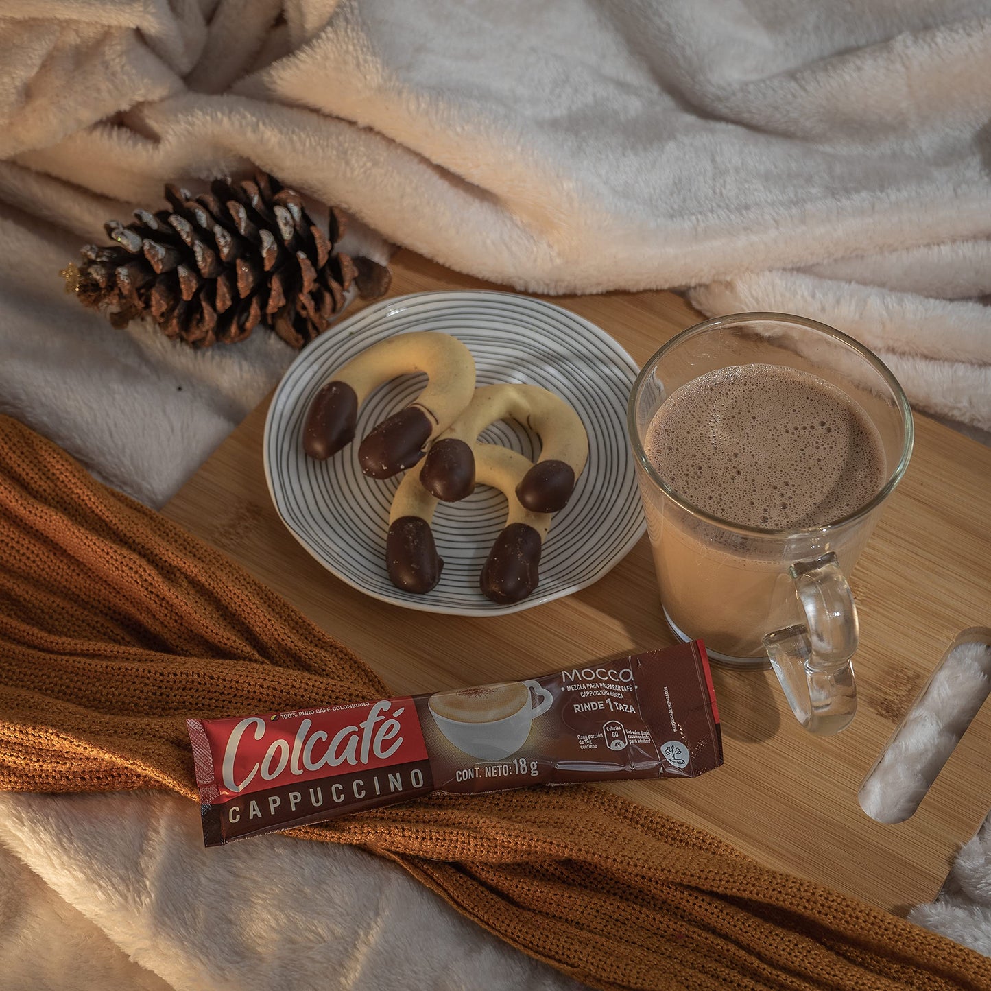 Colcafé Mocca Cappuccino Instant Mix | Convenient & Portable Packs | 100% Colombian Coffee | Make Hot Or Cold | 6 Count (Pack Of 2)