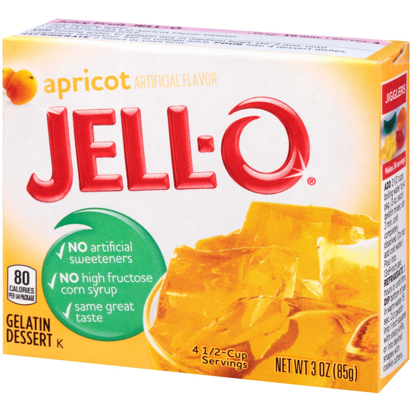 Jell-O Apricot Gelatin Mix (3 oz Boxes, Pack of 6)