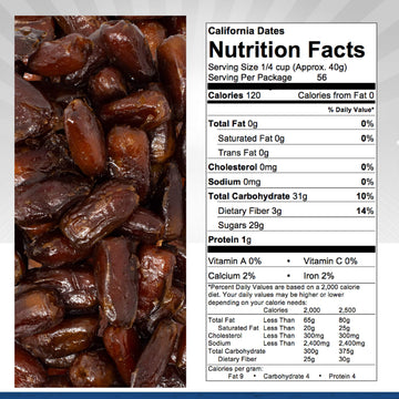 Traina Home Grown California Dried Pitted Dates - Healthy, No Added Sugar, Non Gmo, Kosher Certified, Vegan, Value Size (5 Lbs)