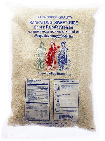 Three Ladies Sanpatong Sweet Rice 5 Lbs