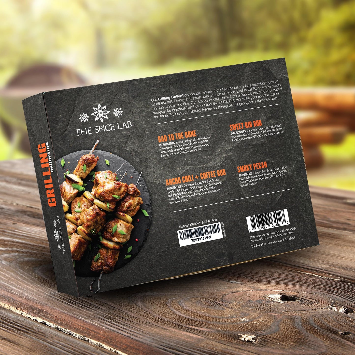 The Spice Lab BBQ Spices and Seasonings Set - 4 Piece Assortment - Grilling Accessories Gift Kit for Barbecues and smoky aroma