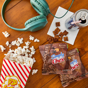 Chex Mix Simply Chex Mix, Chocolate Caramel, 1.03 Oz, Pack of 60, Snack Mix