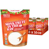 MONK FRUIT IN THE RAW, 16 oz Baker s Bag, Pack of 8, Natural Monk Fruit Sweetener w/ Erythritol, Sugar-Free