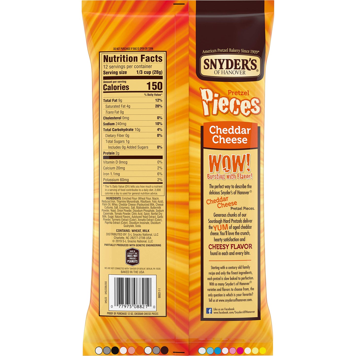 Snyder'S Of Hanover, Cheddar Cheese Pretzel Pieces, 12Oz Bag (Pack Of 3)