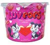Adams & Brooks, Inc. Luv Pops Intense Cherry Flavored Heart-Shaped Lollipops Mailbox Tub Individually Wrapped Heart Lollipops Fo