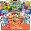 Snack Box Care Package Candy Variety Pack Snack Box (60 Count) Gift Baskets For Kids Adults Teens Family College Student - Crave Food Birthday Arrangement Candy Chips Cookies