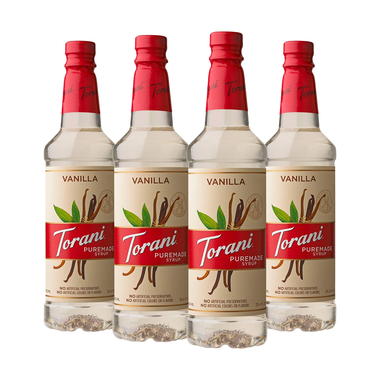 Torani Puremade Syrup, Vanilla, 25.4 Ounces (Pack Of 4)