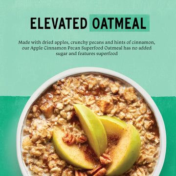 Purely Elizabeth Organic Apple Cinnamon Superfood Oatmeal Cups, Great For Overnight Oats, Gluten-Free, 2 Ounce (Pack Of 12)