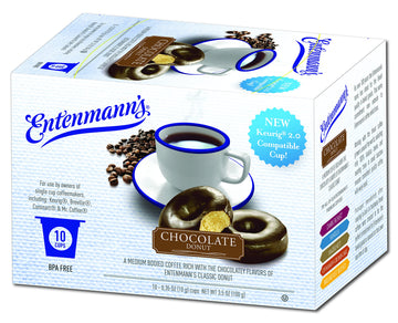 Entenmann'S Chocolate Donut Flavored Coffee Pods, Medium Roast Single Serve Chocolate Coffee Pods For Keurig K Cups Brewer Machi