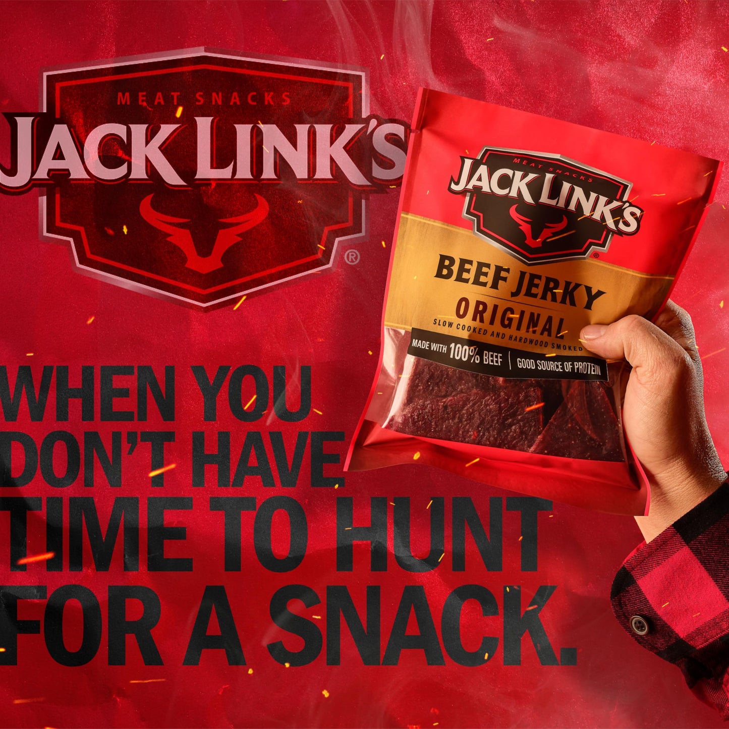 Jack Links Beef Jerky Original - 9 Oz (Pack of 2) - Flavorful Protein Snacks with 10g Protein per Serving