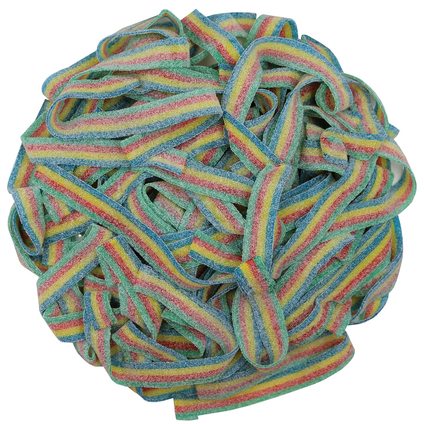 Variety Color Sour Gummy Belts (Rainbow, 1 Lb)