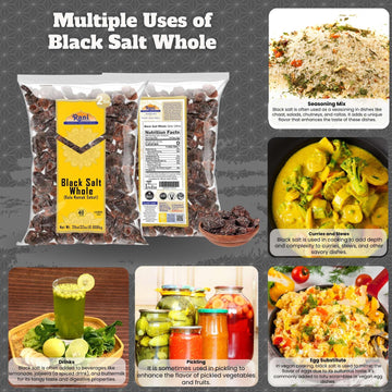 Rani Black Salt Raw Whole (Kala Namak) Mineral 32oz (2lbs) 908g ~ Unrefined, Pure and Natural | Vegan | Gluten Friendly | NON-GM