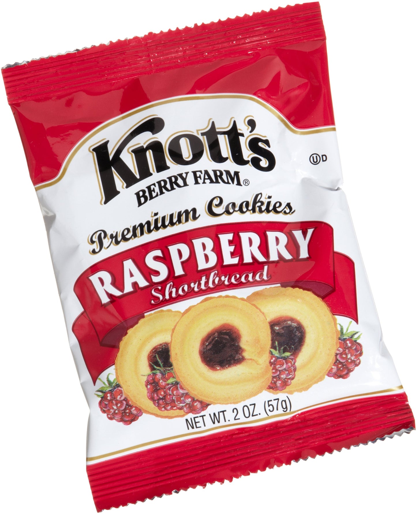 Knott'S Berry Farm Raspberry Shortbread Cookie, 2-Ounce Packages (Pack Of 60)