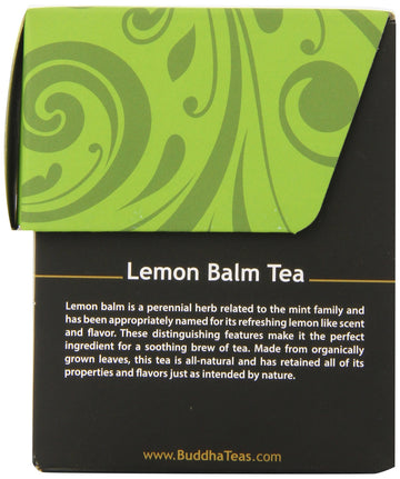Buddha Teas Organic Lemon Balm Tea - Ou Kosher, Usda Organic, Ccof Organic, 18 Count (Pack Of 6)