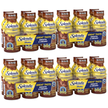 SPLENDA Diabetes Nutrition Shakes - Meal Replacement Shake, Milk Chocolate, 8 Fl Oz (Pack of 24)