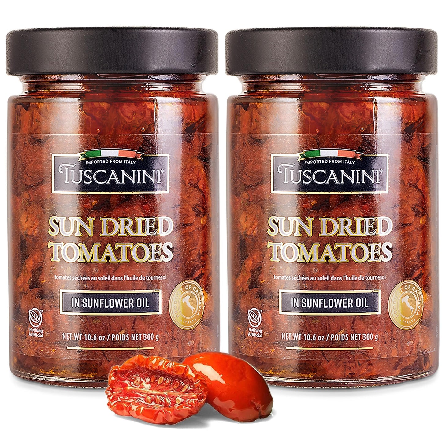Tuscanini Sun Dried Tomatoes in Oil, Julienne Cut, 2 Pack, Kosher, Product of Italy