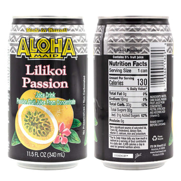 Aloha Maid Drinks, Signature Variety, 3 Cans Per Flavor, Total 12 Cans