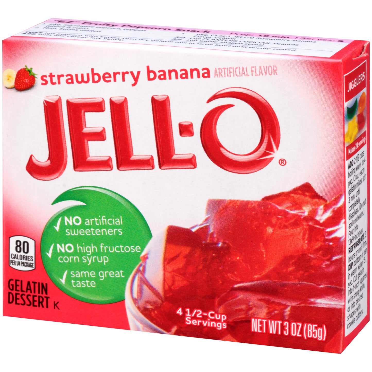 Jell-O Strawberry Banana Gelatin Dessert Mix (3 Oz Boxes, Pack Of 6)