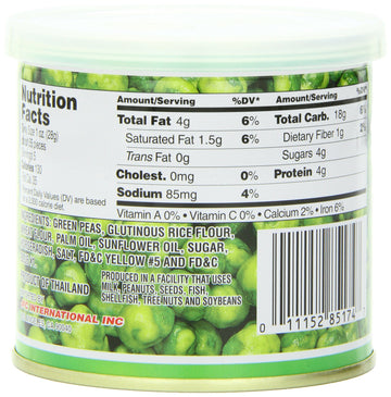 Hapi Hot Wasabi Peas, 4.9-Ounce Tins (Pack of 8)