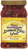 Rani Kashmiri Chilli Whole (Deggi Mirch, Low Heat) 9Oz (255G) Pet Jar ~ Natural | Salt-Free | Vegan | No Colors | Gluten Friendly | Non-Gmo | Kosher | Indian Origin