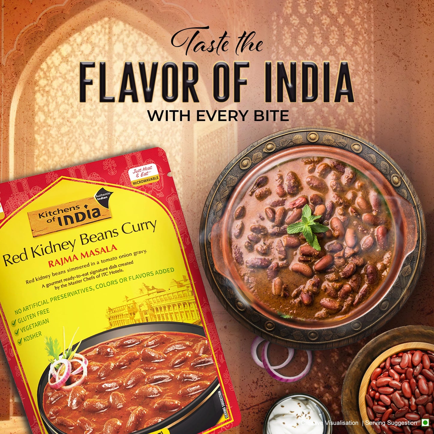 Kitchens Of India Ready To Eat Rajma Masala, Red Kidney Bean Curry, 10-Ounce Boxes (Pack of 6)
