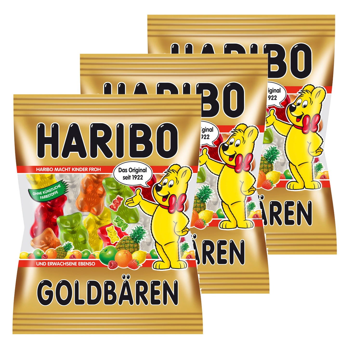 Haribo Goldbaren ( Gold Bears ) Original German -3 Pack X 200G