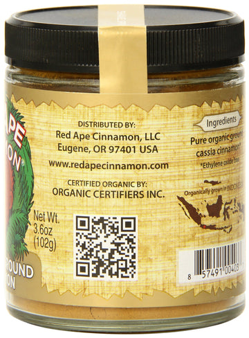 Red Ape Cinnamon Premium Ground Cinnamon, 3.6 Ounce, Pack of 1
