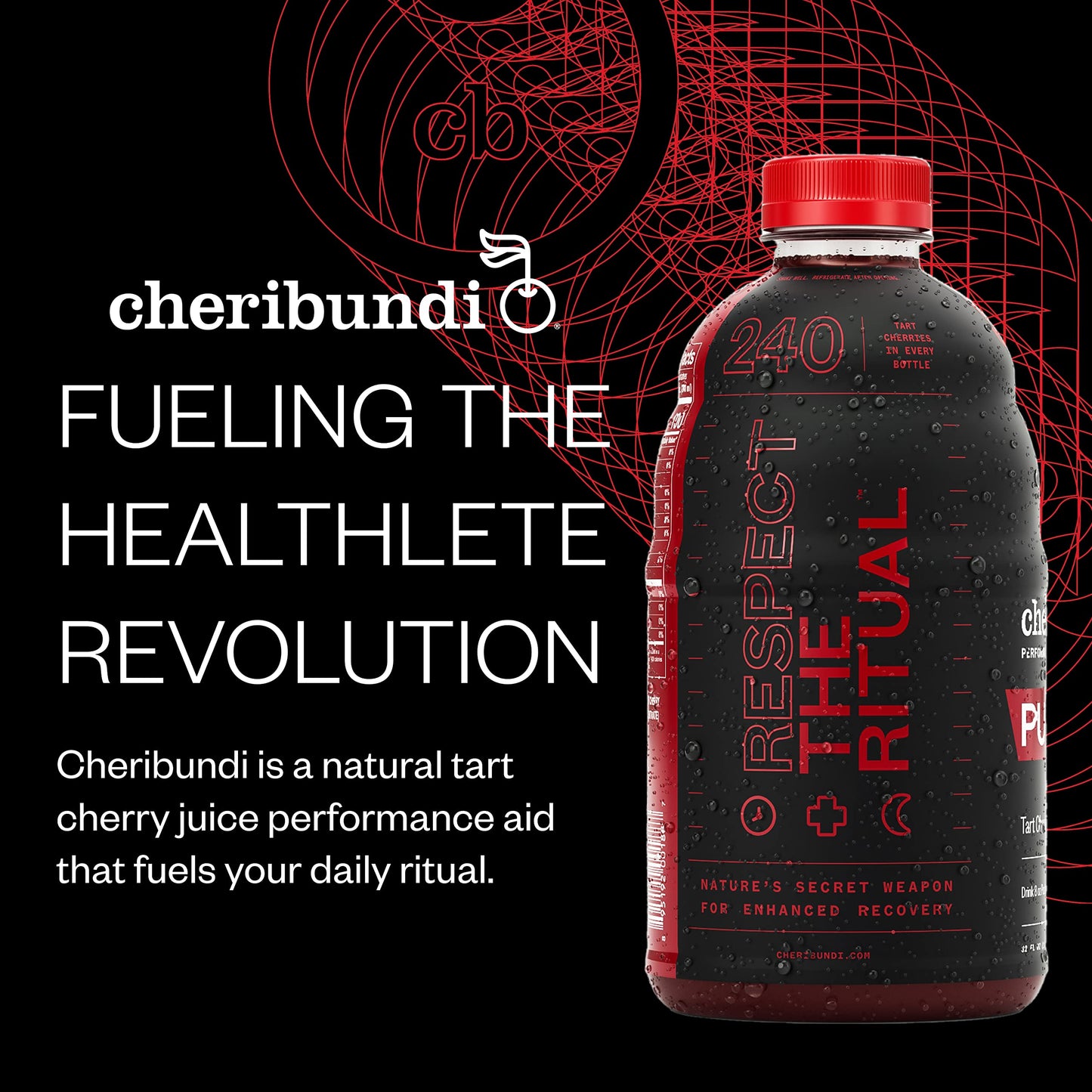 Cheribundi Pure Tart Cherry Juice - 100% Pure , No Sugar Added - Pro Athlete Post Workout Recovery - Fight Inflammation And Support Muscle Recovery Drinks For Runners, Cyclists And Athletes - 32 Oz (Pack Of 6)