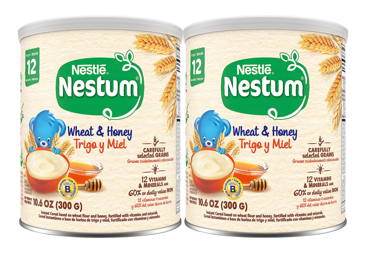 Nestle Nestum Cereal, Wheat And Honey 10.6 Oz (Pack Of 2)